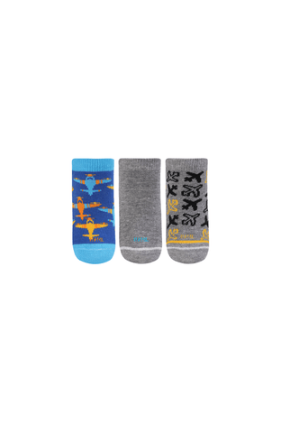 Kit Com 3 Pares de Meias Infantil Cano Curto Desenhos Trifil