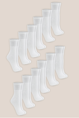 Kit com 12 Pares De Meia Adulto Cano Médio Atoalhada Trifil