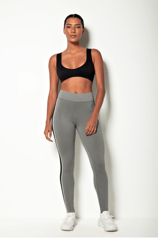 Calça Legging Feminina Adulto Listra Lateral Jacquard Trifil